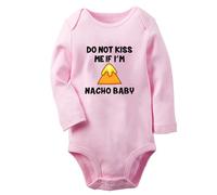 iDzn Babies Do Not Kiss Me If I'm Nacho Baby Funny Romper Newborn Baby Bodysuits Jumpsuits Toddler Long One-Piece Outfits