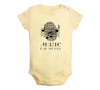 iDzn Baby Music Is In My DNA Funny Rompers Newborn Cute Musician Bodysuit Infant Jumpsuits Childs Graphic One-Piece Outfits