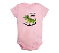 iDzn Baby See You Later Alligator, In A While Crocodile Funny Romper Newborn Bodysuits Infant Jumpsuits Graphic Outfits