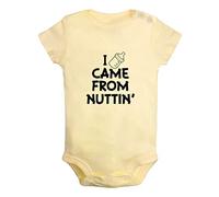 iDzn Baby Unisex I Came From Nuttin' Funny Rompers Newborn Bodysuits Infant Jumpsuits Kids Toddler Digital Print One-Piece Outfits