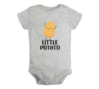 iDzn Baby Unisex Little Potato Funny Romper Newborn Bodysuits Infant Jumpsuit Kids Cotton Clothes Childs Graphic Outfits