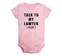 iDzn Baby Unisex Talk To My Lawyer (Dad & Mum) Romper Newborn Bodysuits Infant Jumpsuits Childs Clothes Graphic Outfits