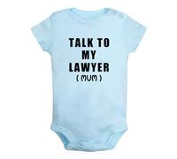 iDzn Baby Unisex Talk To My Lawyer (Dad & Mum) Romper Newborn Bodysuits Infant Jumpsuits Childs Clothes Graphic Outfits
