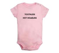 iDzn Baby Unisex Toothless Not Homeless Funny Rompers Newborn Bodysuits Infant Jumpsuits 0-24 Months Kids Graphic Outfits