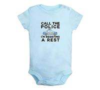 iDzn Call The Police I'm Resisting A Rest Funny Rompers Newborn Baby Bodysuits Infant Jumpsuits Kids Short Sleeves One-Piece Outfits