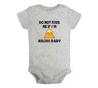 iDzn Do Not Kiss Me If I'm Nacho Baby Funny Rompers, Newborn Baby Bodysuits, Infant Jumpsuits, 0-24 Months One-Piece Outfits