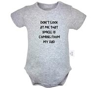 iDzn Don't Look At Me That Smell Is Coming From My Dad Funny Rompers Newborn Baby Bodysuits Infant Jumpsuits Kids One-Piece Outfits