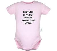 iDzn Don't Look At Me That Smell Is Coming From My Dad Funny Rompers Newborn Baby Bodysuits Infant Jumpsuits Kids One-Piece Outfits