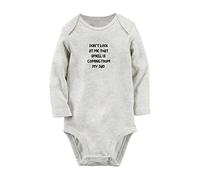 iDzn Don't Look At Me That Smell Is Coming From My Dad Funny Rompers Newborn Baby Bodysuits Infant Jumpsuits Long Sleeves One-Piece Outfits