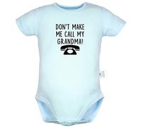 iDzn Don't Make Me Call My Grandma Funny Rompers Newborn Baby Bodysuits Infant Jumpsuits Graphic Clothes Kids Short One-Piece Outfits