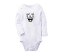 iDzn DON'T MAKE ME CALL MY GRANDMA Funny Rompers, Newborn Baby Bodysuits, Infant Jumpsuits, Kids Long Sleeves One-Piece Outfits
