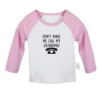 iDzn Don't Make ME Call My Grandma Funny T Shirt, Infant Baby T-Shirts, Newborn Tops, 0-24 Months Toddler Graphic Tees Shirts