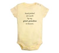 iDzn Hand picked for earth by my great grandma in heaven Funny Romper Newborn Baby Bodysuit Jumpsuit Babies One-Piece Outfits
