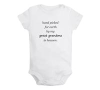 iDzn Hand picked for earth by my great grandma in heaven Funny Romper Newborn Baby Bodysuit Jumpsuit Babies One-Piece Outfits