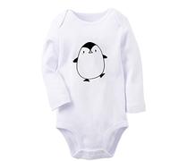 iDzn Hello Funny Romper, Animal Penguin Pattern Jumpsuits, Newborn Baby Bodysuits, Infant Clothes, Toddler Kids Long One-Piece Outfits