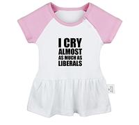 iDzn I Cry Almost As Much As Liberals Novelty Dresses, Infant Baby Girls Princess Dress, Cute Ruffles 100% Cotton Skirts