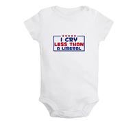 iDzn I Cry Less Than A Liberal Funny Romper, Newborn Baby Bodysuit, Infant Cute Jumpsuit, 0-24 Months Kids One-Piece Outfits