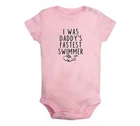 iDzn I was Daddy's Fastest Swimmer Funny Rompers, Newborn Baby Bodysuits, Infant Jumpsuits, Baby Unisex Novelty Outfits