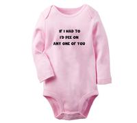 iDzn If I Had To, I'd Pee on Any One of You Romper Funny Friends Themed Baby Bodysuits Newborn Infant Jumpsuit Long Outfits