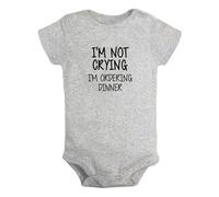 iDzn I'm Not Crying I'm Ordering Dinner Funny Rompers, Newborn Baby Bodysuits, Infant 0-24 Months Jumpsuits, Toddler Novelty One-Piece Outfits