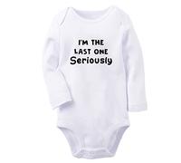 iDzn I'm The Last One Seriously Funny Romper, Newborn Baby Bodysuits, Infant Babies Jumpsuits, 0-24 Months Kids Long Outfits