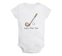 iDzn Let's Par Tee Golf Funny Romper, Newborn Baby Bodysuit, Infant Cute Jumpsuits, 0-24 Months Babies One-Piece Outfits