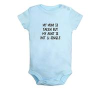 iDzn My Mom Is Taken But My Aunt Is Hot And Single Funny Rompers, Newborn Baby Bodysuits, Infant 0-24 Months Jumpsuits, Toddler Novelty One-Piece Outfits