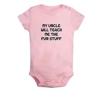 iDzn My Uncle Will Teach Me The Fun Stuff Funny Rompers, Newborn Baby Bodysuits, Infant 0-24 Months Jumpsuits, Toddler Novelty One-Piece Outfits