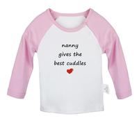 iDzn Nanny Gives The Best Cuddles Funny T Shirt for Baby, Newborn Babies T-Shirts, Infant Tops, Toddler Kids Graphic Tees