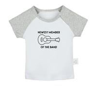 iDzn Newest Member of The Band Funny T Shirt for Baby, Newborn Babies T-Shirts, Infant Tops, Toddler Kids Graphic Tees