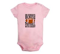 iDzn On Sundays We Watch Football With Daddy Funny Rompers, Newborn Baby Bodysuits, Infant Jumpsuits, Kids Short One-Piece Outfits