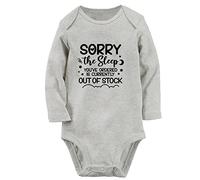 iDzn The Sleep You've Ordered Is Currently Out Of Stock Funny Romper Newborn Baby Bodysuits Infant Jumpsuit Kids Long Outfits