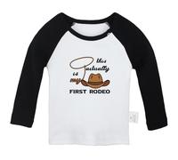 iDzn This is Actually My First Rodeo Funny T Shirt for Baby, Newborn Babies T-Shirts, Infant Tops, Toddler Kids Graphic Tees