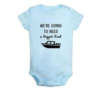 iDzn We're Going to Need a Bigger Boat Funny Romper Newborn Baby Bodysuit Infant Jumpsuits Kids Toddler Digital Print One-Piece Outfits