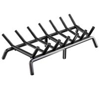 IDZO Solid Steel Fireplace Grate 30 Inch, Upgraded Fireplace Log Grate with Extra Leg for Sturdy Stand & Better Air Flow, Quick Assembly Bar Fire Grates for Indoor & Outdoor