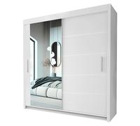 IE Lyon Sliding Door Bedroom Wardrobe without LED Light - Wardrobe for You - Wardrobes ( White , 250 cm ) Interior Emporium Ltd White One Size