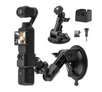 iEago RC Suction Cup Mount for DJI Osmo Pocket 3,Action Camera Car Windshield Window Vehicle Boat Camera Suction Cup Bracket Holder for Insta360 X4 X3 X2 ONE R RS GO 3/for GoPro Hero 12 11 10 9 8 7