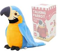 iEasey Cutiest Talking Parrot Toy Mimicry Pet Speaking Plush Toy Repeat What You Say Waving Wings Electronic Record Bird Toy Stuffed Animal Interactive Sensory Educational Toy Birthday Xmas Gift