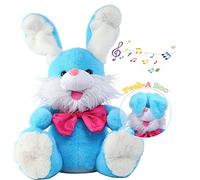 iEasey Kids Cute Peek A-Boo Singing Talking Bunny Toy, Baby Interactive Cuddly Soft Toy Repeating What You Say Plush Rabbit Stuffed Animal Toy Easter Bunny Gift Baby Showers