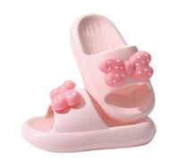 iEasey Non-Slip Girls Summer Sandals with Bowknot Lightweight Slip-on Girls Beach Pool Shower Slippers Kids Garden Shoes Surf Clogs Mules Summer Footwear for Children