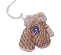 iEasey Thicken Knitted Baby Toddler Winter Mittens On String 6-36 Months Baby Girls Boys Cold Weather Insulated Gloves Kids Snow Warm Gloves with Fleece Lining