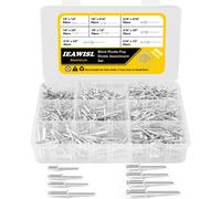 IEAWISL Pop Rivets, 400 PCS Aluminum Blind Rivets Assortment, 8 Sizes Rivets for Metal, DIY, Sheet Mounting, Plastic, 1/8" 3/16"（Silver）