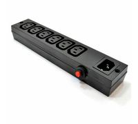 IEC 10A 250V C14 6 Way Power Distributor Unit with Overload Switch [008670]
