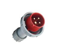 IEC 60309 Waterproof Industrial Connector Plug 4Pin 32A 380V-415V 3P+E 6H IP67 Waterproof Male Connector Power Connecting Industrial Plug for Aviation and Industry