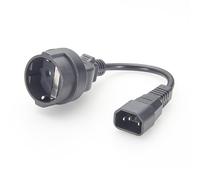 IEC 60320 C14 to Schuko CEE 7/7 Power Cable, H05VV-F 3 x 1.0 mm², 610 mm, Adapter for UPS PDU Server