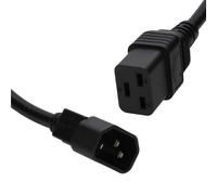 IEC C14 10A Kettle Plug to C19 16A 3 Pin UPS Power Cable Converter Lead 2m Black