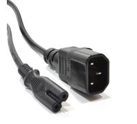 kenable IEC C14 3 pin Male Plug to Figure 8 C7 Plug Power Adapter Cable 1m