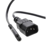 kenable IEC C14 3 pin Male Plug to Figure 8 C7 Plug Power Adapter Cable 50cm