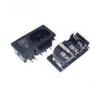 IEC C14 Connector Industrial Power Socket, With Integrated Switch, 10A/15A 250VAC Capacity, UL CUL ENEC CCC VDE Safety Certified, High Voltage Withstand