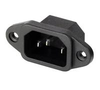 IEC C14 Power Socket 10A Screw In PCB Inlet Panel Chassis Mount Connector 250V